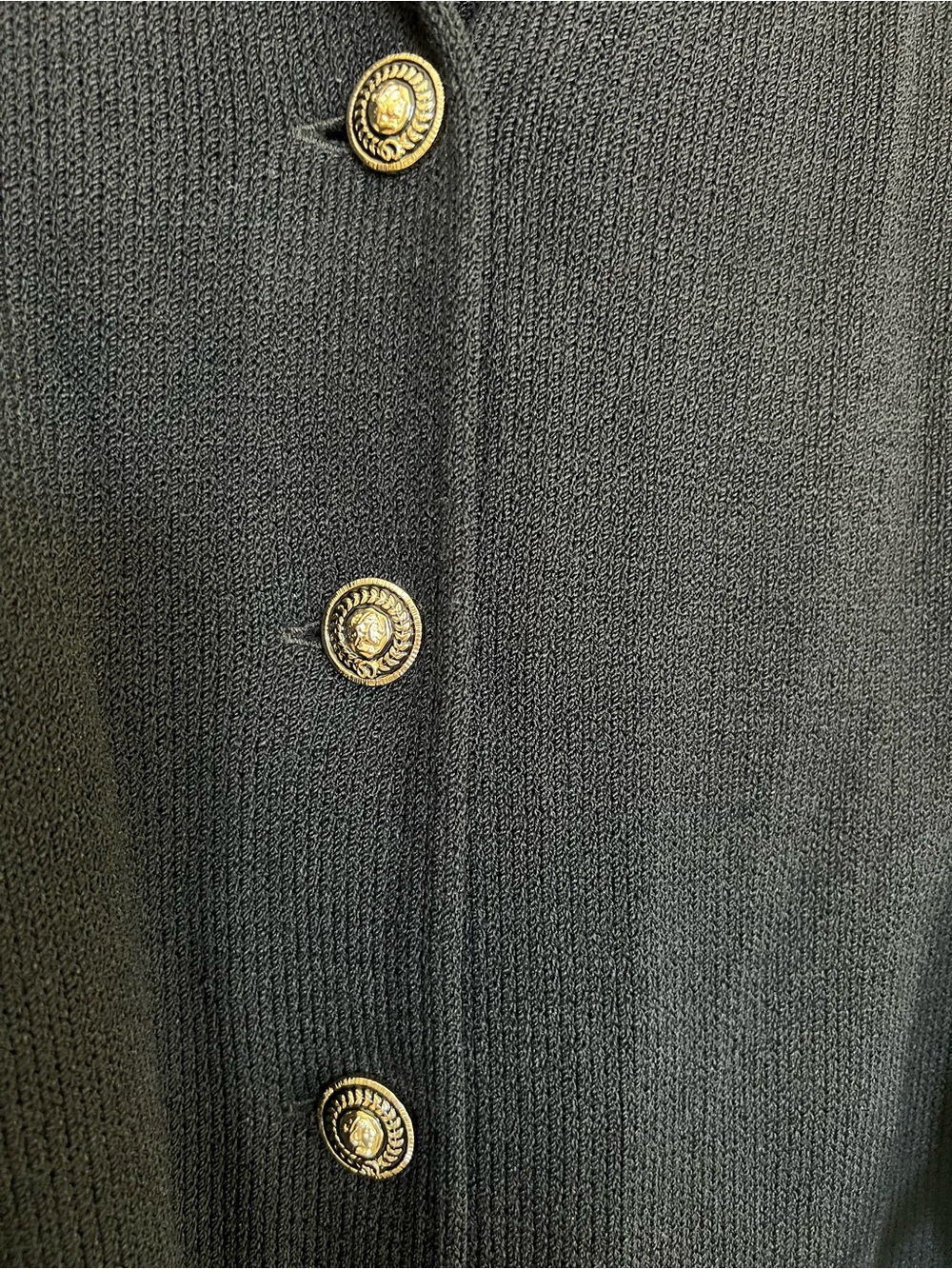St. John Black Knit Longline Belted Blazer Jacket - Picture 3 of 6